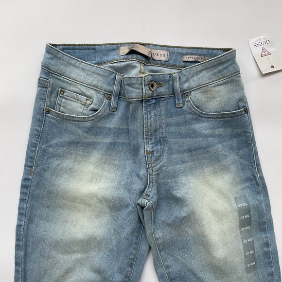 Guess Women’s Power Curvy Mid Rise Skinny Jeans Light Blue Size 27 - Picture 5 of 13